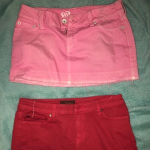 Two size two mini skirts size 3